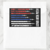 Weg met Poetin Antiwar Peace Ukraine Rechthoekige Sticker (Tas)