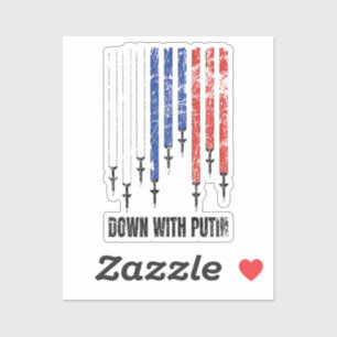 Weg met Poetin Antiwar Peace Ukraine Sticker