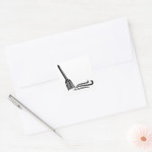 Weg met ruimte - Schoon veeg Vierkante Sticker (Envelop)