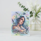 Weg met The Swallows Briefkaart Summer Joy Birds (Staand voorkant)