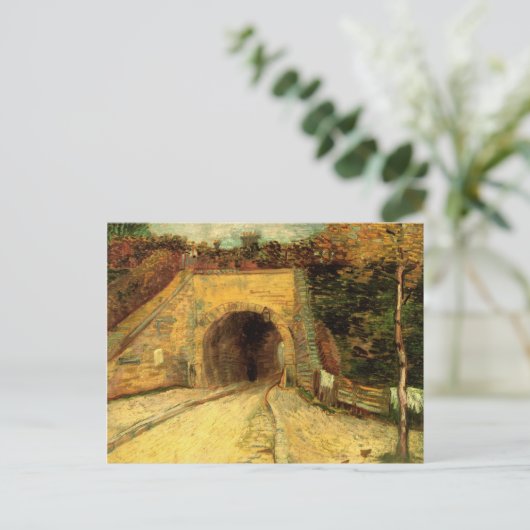 Weg met underpass en Viaduct Van Gogh Fine Art Briefkaart (Staand voorkant)