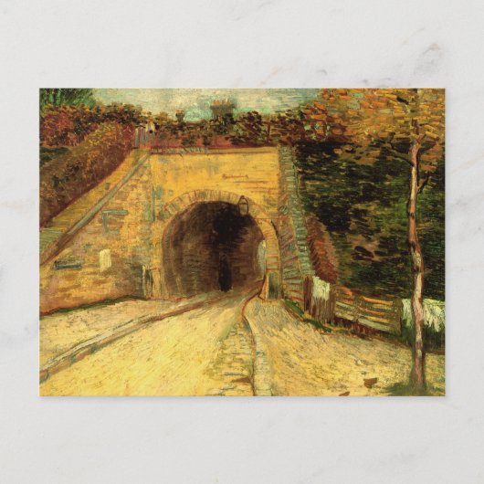 Weg met underpass en Viaduct Van Gogh Fine Art Briefkaart (Voorkant)