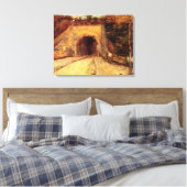 Weg met Underpass Viaduct door Vincent van Gogh Canvas Afdruk (Insitu (Slaapkamer))