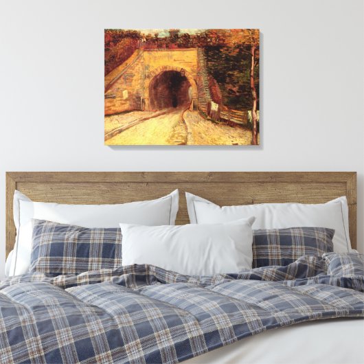 Weg met Underpass Viaduct door Vincent van Gogh Canvas Afdruk (Insitu (Slaapkamer))