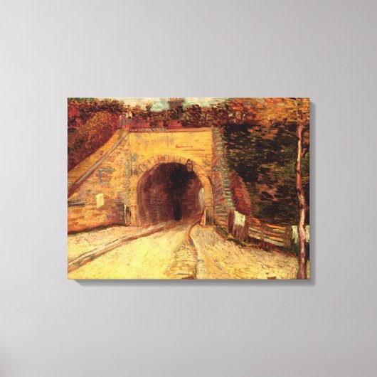 Weg met Underpass Viaduct door Vincent van Gogh Canvas Afdruk (Voorkant)