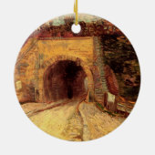 Weg met Underpass Viaduct door Vincent van Gogh Keramisch Ornament (Achterkant)