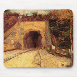 Weg met Underpass Viaduct door Vincent van Gogh Muismat
