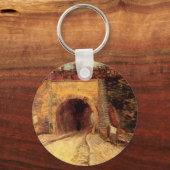 Weg met Underpass Viaduct door Vincent van Gogh Sleutelhanger (Voorkant)