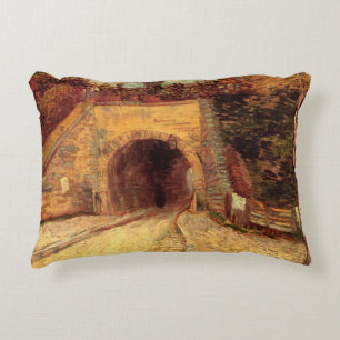 Weg met viaduct onder viaduct door Vincent van Gog Decoratief Kussen