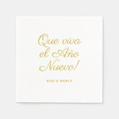 Weg met Viva El Año Nuevo! Leuke oudejaarsfeest Servet (Voorkant)