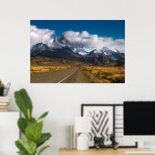 Weg naar de berg Fitzroy, Patagonia Poster (Thuiskantoor)