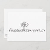 WEG NAAR DE CRAZY BUNNY LADY BRIEFKAART (Voorkant / Achterkant)