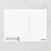 WEG NAAR DE CRAZY BUNNY LADY BRIEFKAART (Achterkant)