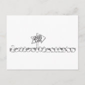 WEG NAAR DE CRAZY BUNNY LADY BRIEFKAART (Voorkant)