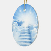 Weg naar de hemel met verlies van één kerst keramisch ornament (Links)