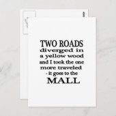 Weg naar de Mall Briefkaart (Voorkant / Achterkant)