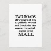 Weg naar de Mall Briefkaart (Voorkant)