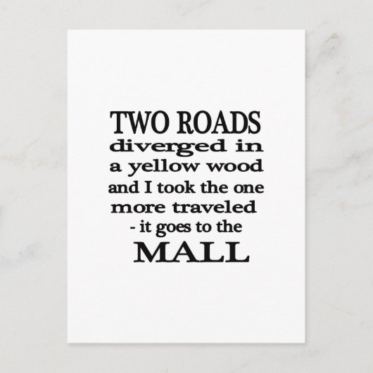 Weg naar de Mall Briefkaart (Voorkant)