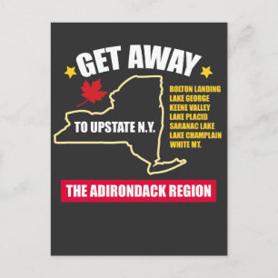 weg naar een hoger plan in de regio adirondack briefkaart