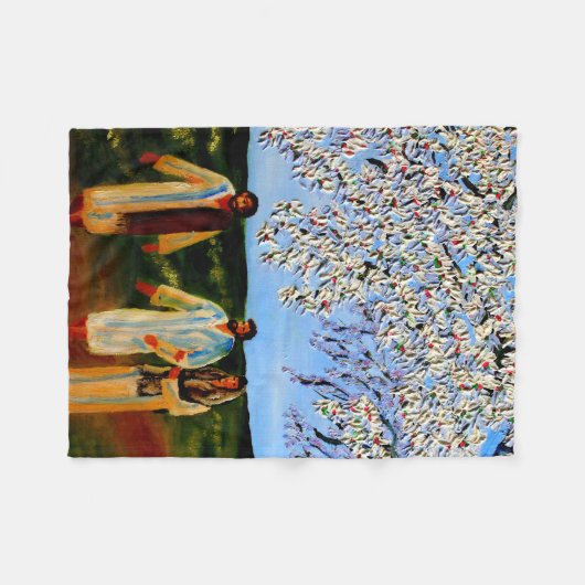 Weg naar Emmaus - vlooienbak Fleece Deken (Voorkant (Horizontaal))