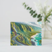 Weg naar Hana Maui Hawaii Briefkaart (Staand voorkant)