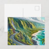 Weg naar Hana Maui Hawaii Briefkaart (Voorkant / Achterkant)