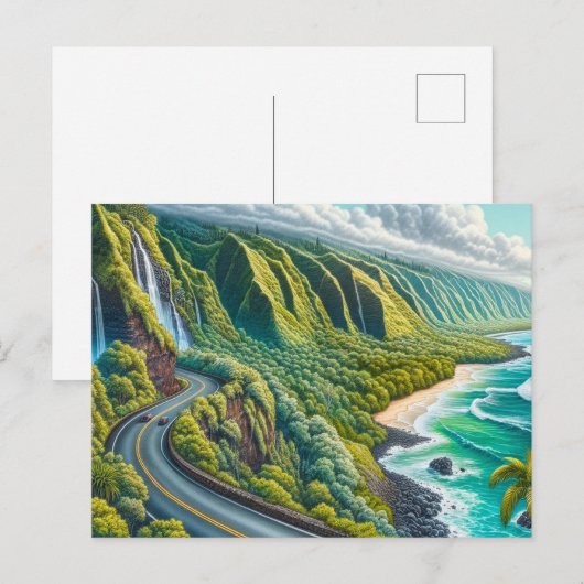 Weg naar Hana Maui Hawaii Briefkaart (Voorkant / Achterkant)