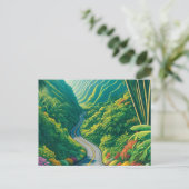 Weg naar Hana Maui Hawaii Briefkaart (Staand voorkant)