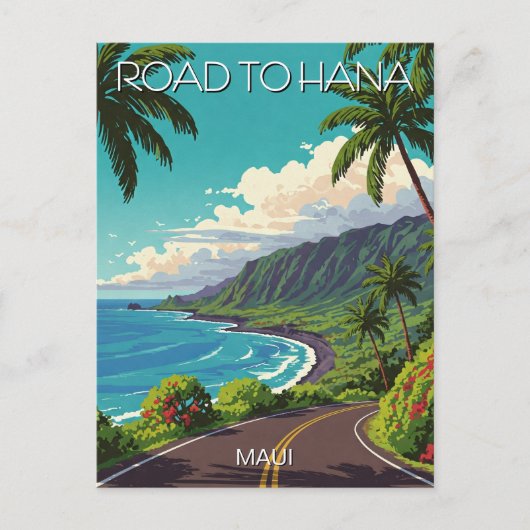  Weg naar Hana Maui Hawaii Reizen Briefkaart (Voorkant)