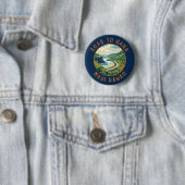 Weg naar Hana Maui Hawaii Retro Distress Circle Ronde Button 5,7 Cm (In situ)