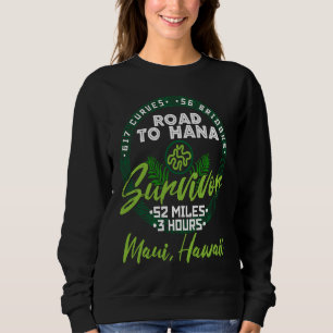 Weg naar Hana Survivor Curvy Palm Maui Hawaii Trui