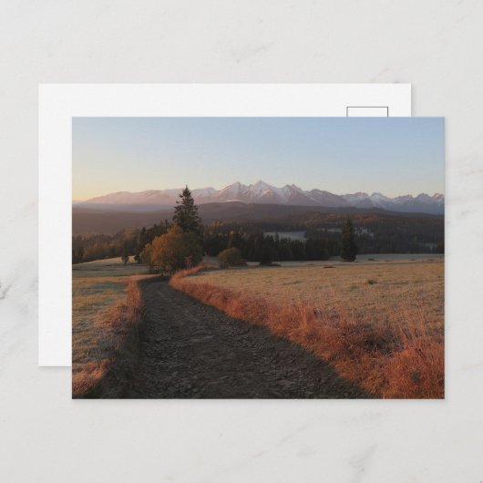 Weg naar het Poster Tatras Briefkaart (Voorkant / Achterkant)