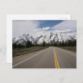 Weg naar het Teton-gebergte Briefkaart (Voorkant / Achterkant)