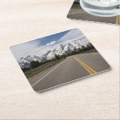 Weg naar het Teton-gebergte Kartonnen Onderzetters (Schuin)