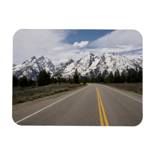 Weg naar het Teton-gebergte Magneet (Horizontaal)