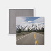 Weg naar het Teton-gebergte Magneet (Voorkant / Achterkant)