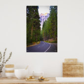 Weg naar het Yosemite-gebergte Poster (Keuken)