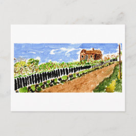 Weg naar huis in het lenteseizoen briefkaart