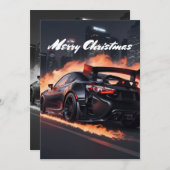 Weg naar Kerstmis Feestdagenkaart (Voorkant / Achterkant)