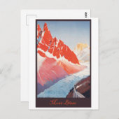 Weg naar Mont Blanc, vintage-reis Briefkaart (Voorkant / Achterkant)