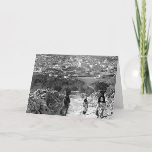 Weg naar Nazareth Feestdagen Kaart