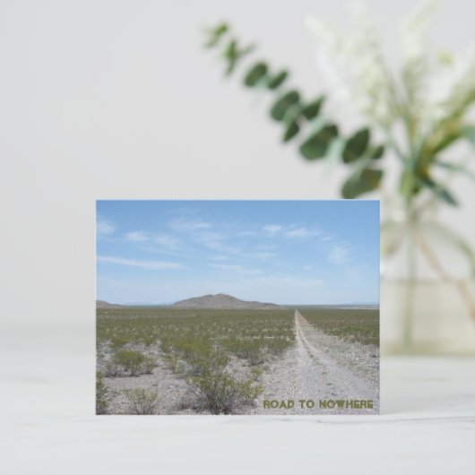 Weg naar nergens briefkaart (Staand voorkant)