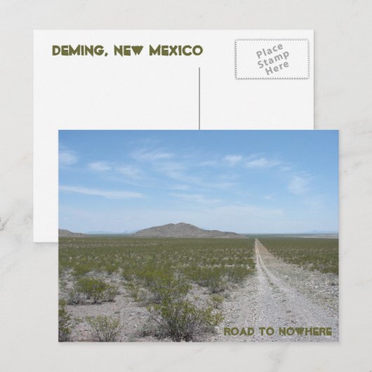 Weg naar nergens briefkaart (Voorkant / Achterkant)