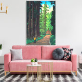 Weg naar Nikko door Kawase Hasui Japanse Kunst Canvas Afdruk (Insitu (Woonkamer))