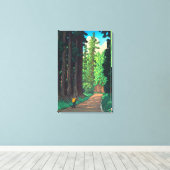 Weg naar Nikko door Kawase Hasui Japanse Kunst Canvas Afdruk (Insitu (Houten vloer))