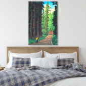 Weg naar Nikko door Kawase Hasui Japanse Kunst Canvas Afdruk (Insitu (Slaapkamer))