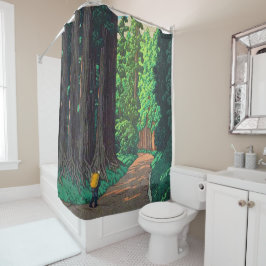 Weg naar Nikko door Kawase Hasui Japanse Kunst Douchegordijn