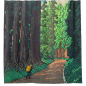 Weg naar Nikko door Kawase Hasui Japanse Kunst Douchegordijn (Voorkant)