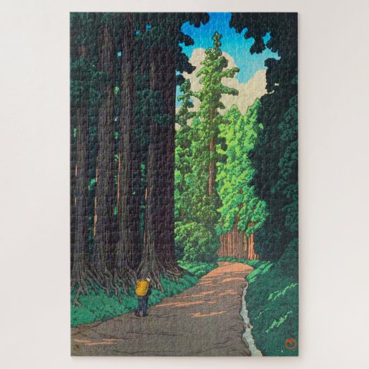 Weg naar Nikko door Kawase Hasui Japanse Kunst Legpuzzel (Verticaal)