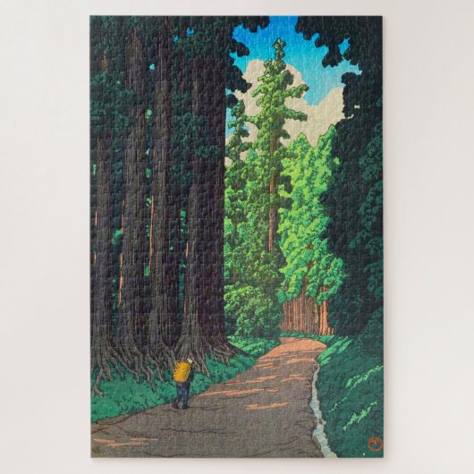 Weg naar Nikko door Kawase Hasui Japanse Kunst Legpuzzel (Verticaal)